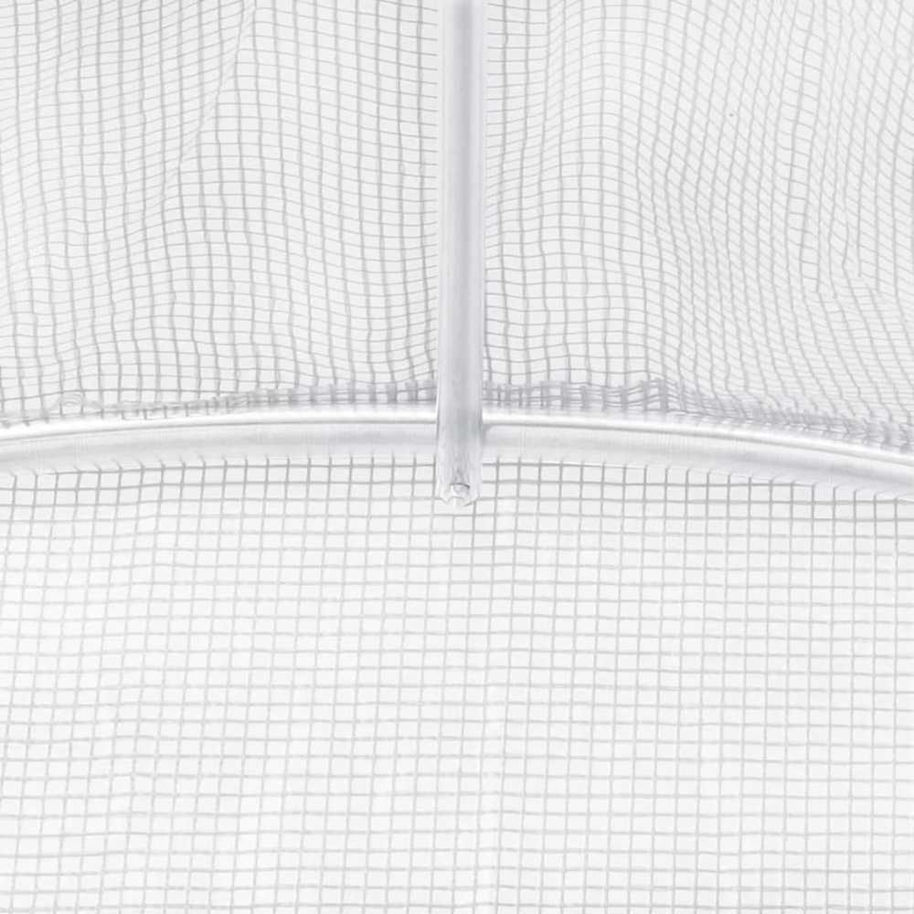 Šiltnamis su plieno rėmu, baltos spalvos, 8x5x2,3m, 40m²