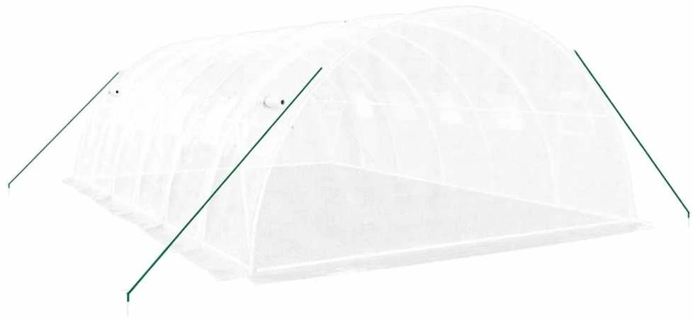 Šiltnamis su plieno rėmu, baltos spalvos, 6x4x2m, 24m²