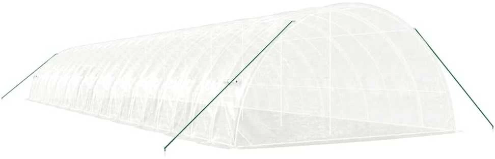 Šiltnamis su plieno rėmu, baltos spalvos, 22x6x2,85m, 132m²