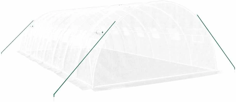 Šiltnamis su plieno rėmu, baltos spalvos, 8x4x2m, 32m²