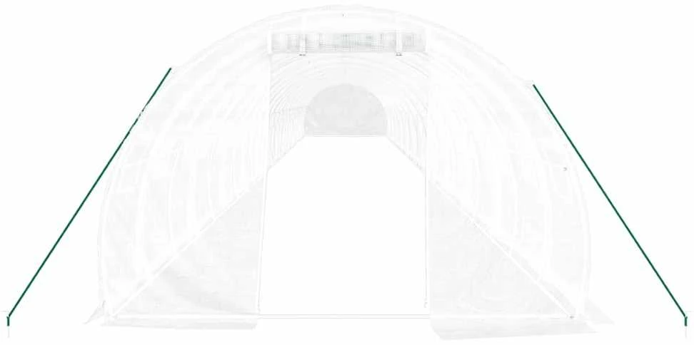Šiltnamis su plieno rėmu, baltos spalvos, 24x3x2m, 72m²