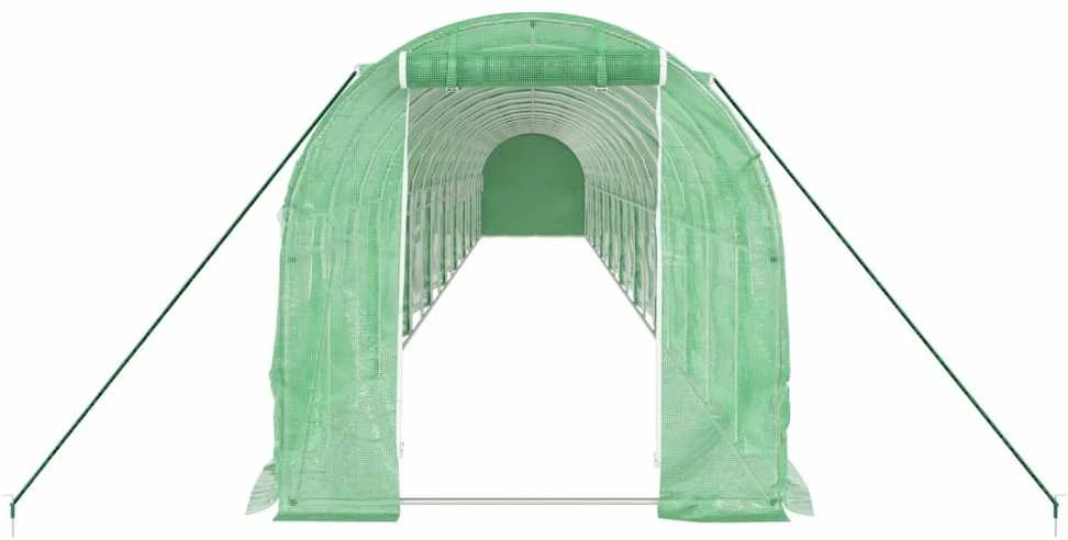 Šiltnamis su plieno rėmu, žalios spalvos, 18x2x2m, 36m²