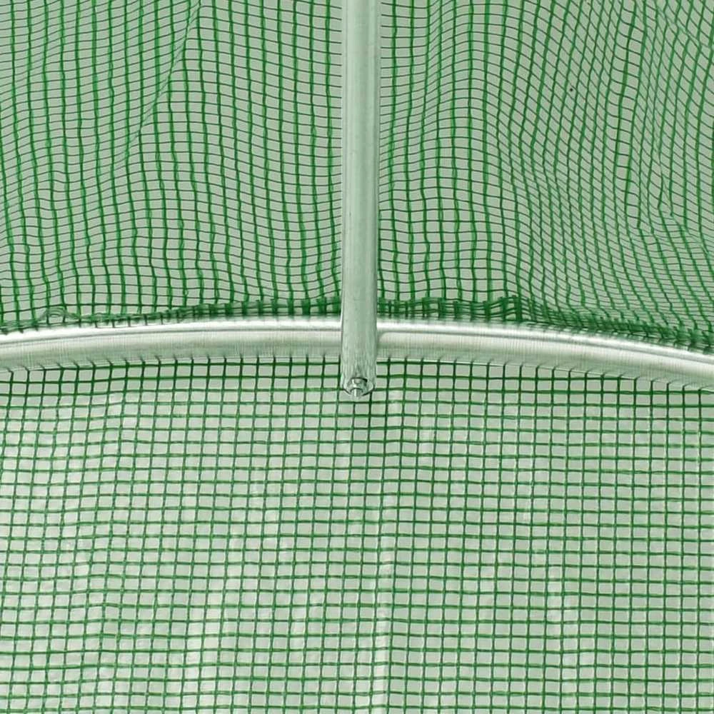 Šiltnamis su plieno rėmu, žalios spalvos, 12x6x2,85m, 72m²