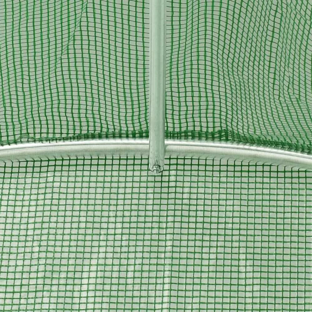 Šiltnamis su plieno rėmu, žalios spalvos, 20x4x2m, 80m²