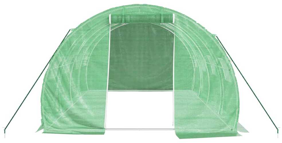 Šiltnamis su plieno rėmu, žalios spalvos, 4x3x2m, 12m²