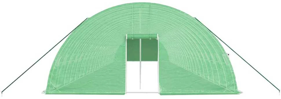 Šiltnamis su plieno rėmu, žalios spalvos, 24x6x2,85m, 144m²
