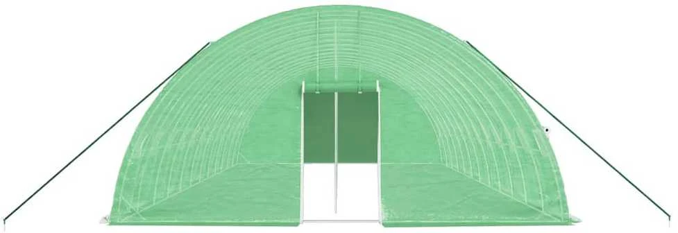 Šiltnamis su plieno rėmu, žalios spalvos, 12x6x2,85m, 72m²