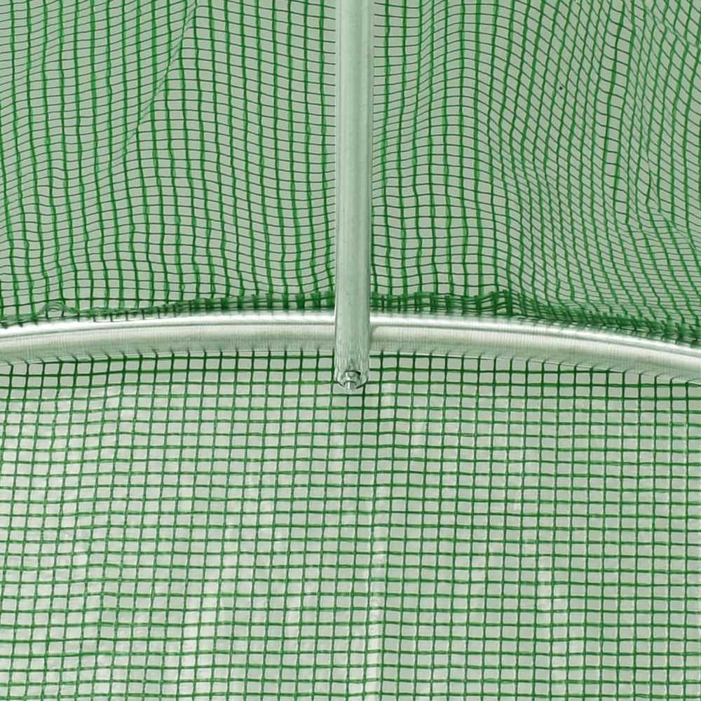Šiltnamis su plieno rėmu, žalios spalvos, 4x3x2m, 12m²