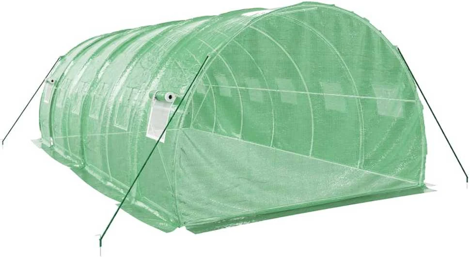 Šiltnamis su plieno rėmu, žalios spalvos, 6x3x2m, 18m²