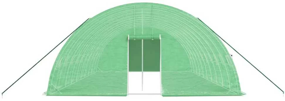 Šiltnamis su plieno rėmu, žalios spalvos, 10x6x2,85m, 60m²