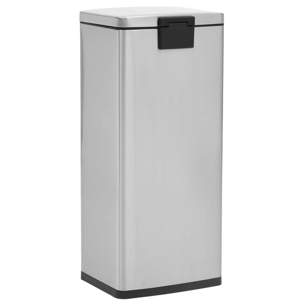 Šiukšliadėžė su pedalu, sidabrinė, nerūdijantis plienas, 30l