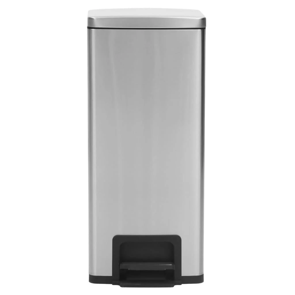 Šiukšliadėžė su pedalu, sidabrinė, nerūdijantis plienas, 30l