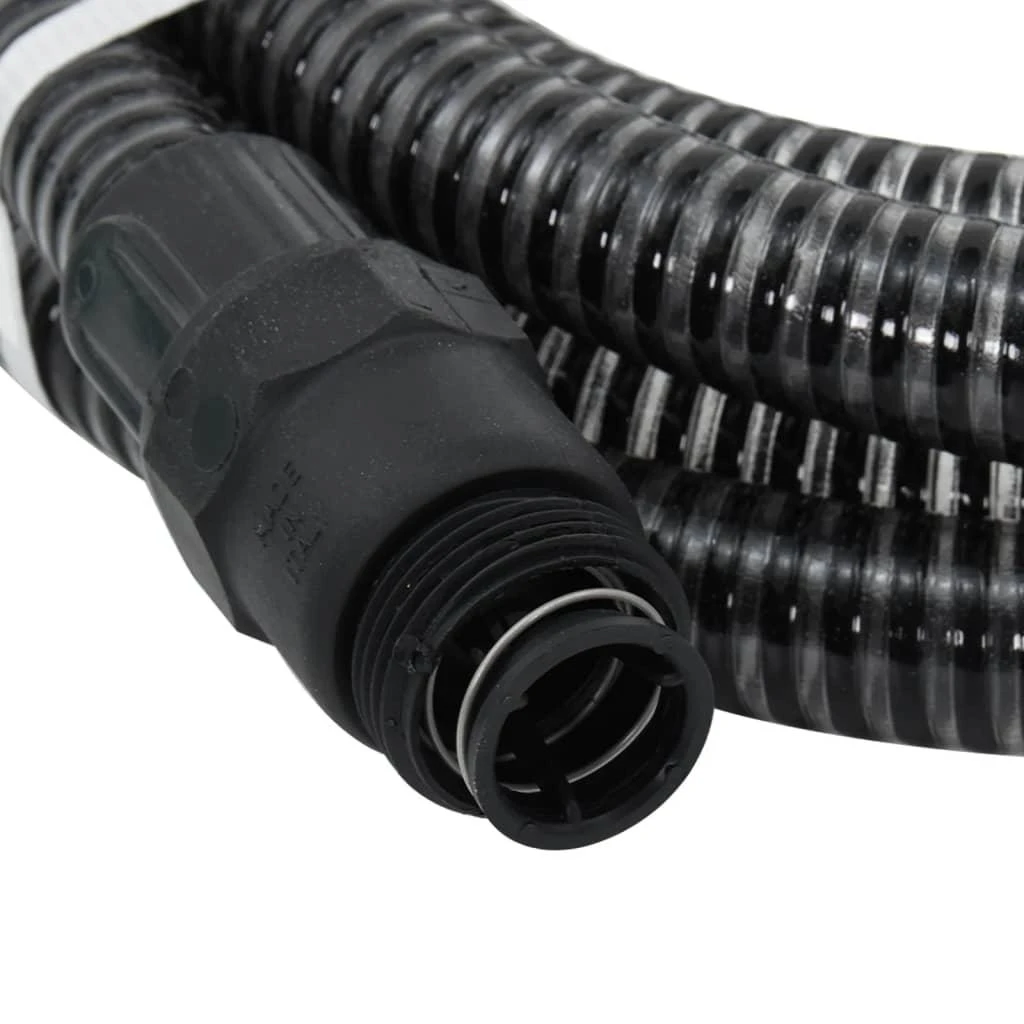 Siurbimo žarna su PVC jungtimis, juodos spalvos, 1", 4m, PVC