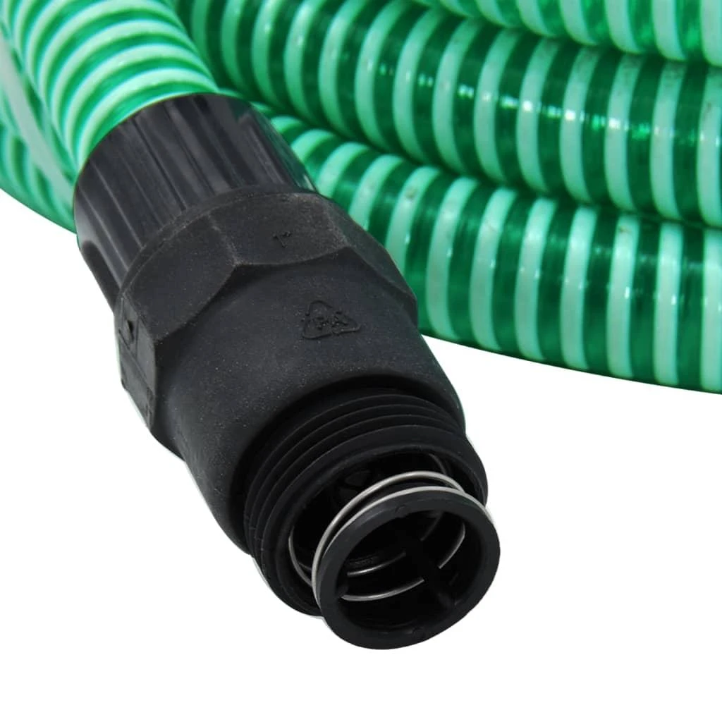 Siurbimo žarna su PVC jungtimis, žalios spalvos, 1", 4m, PVC