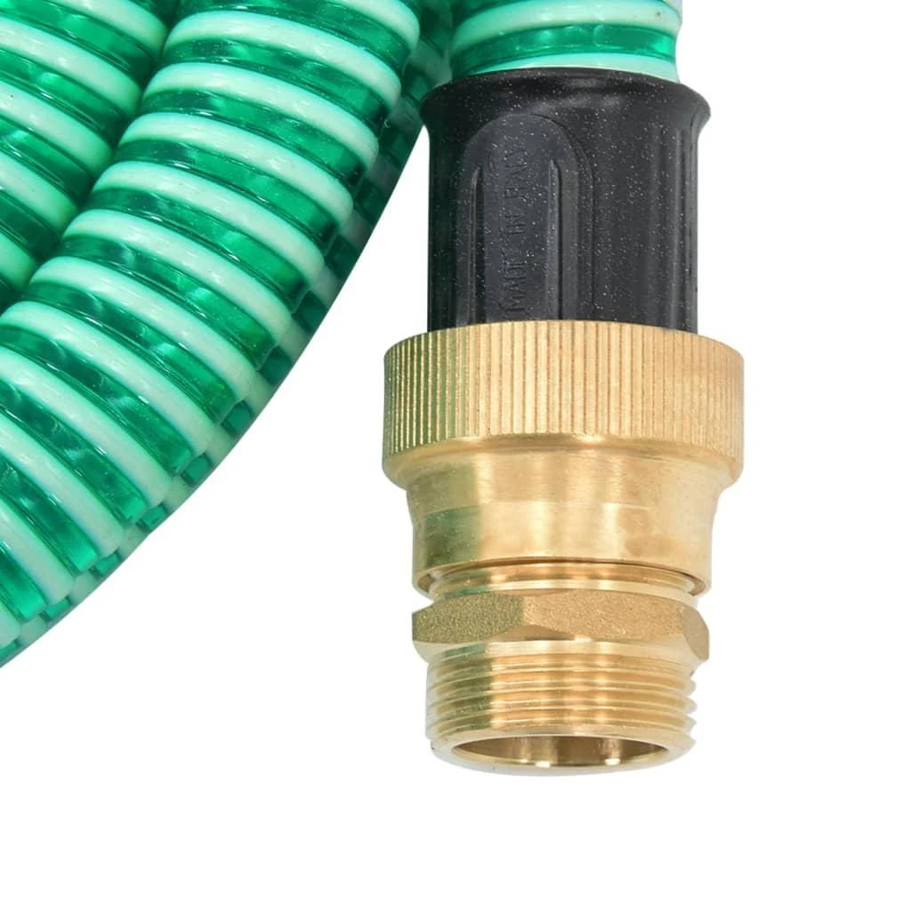 Siurbimo žarna su žalvarinėmis jungtimis, žalia, 1,1", 5m, PVC