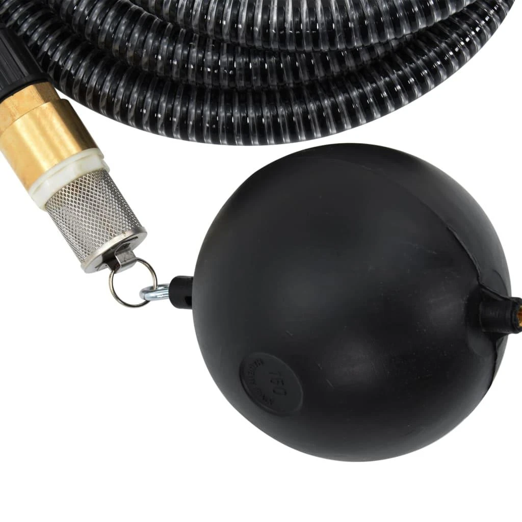 Siurbimo žarna su žalvarinėmis jungtimis, juoda, 1,1", 5m, PVC