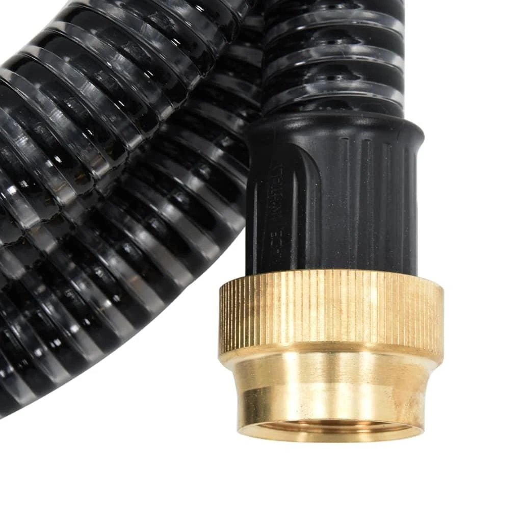 Siurbimo žarna su žalvarinėmis jungtimis, juoda, 1,1", 25m, PVC