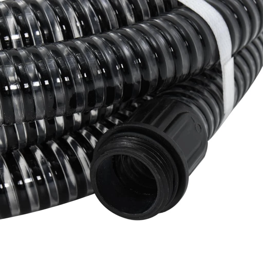 Siurbimo žarna su žalvarinėmis jungtimis, juoda, 1,1", 10m, PVC