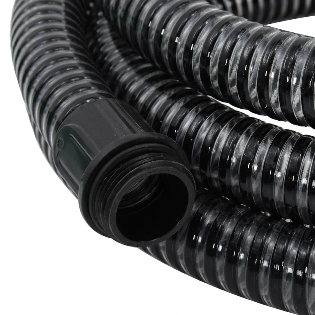 Siurbimo žarna su žalvarinėmis jungtimis, juoda, 1,1", 3m, PVC