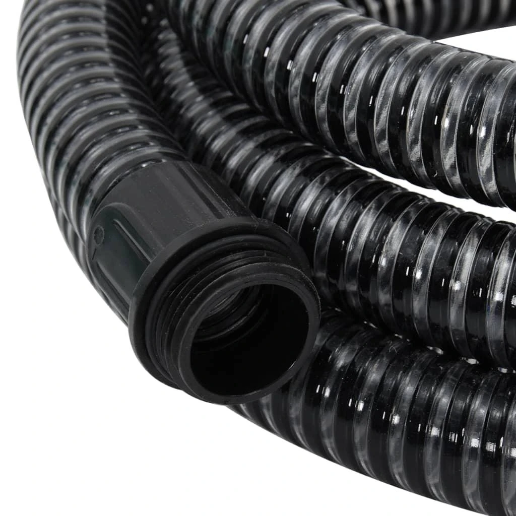 Siurbimo žarna su žalvarinėmis jungtimis, juoda, 1,1", 4m, PVC