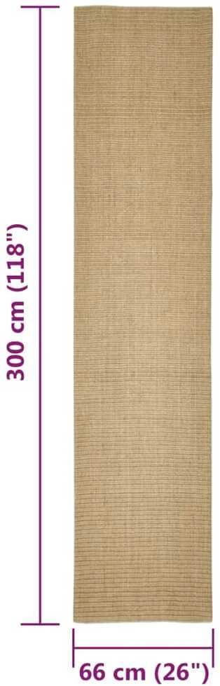 Sizalio kilimėlis draskymo stulpui, 66x300cm