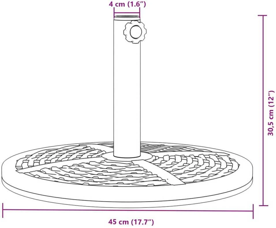Skėčio nuo saulės pagrindas 38/48mm skersmens stulpams, 12kg