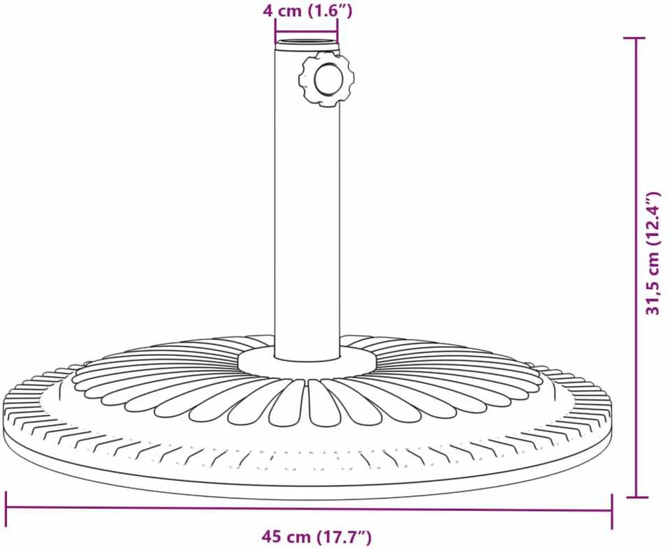 Skėčio nuo saulės pagrindas 38/48mm skersmens stulpams, 12kg