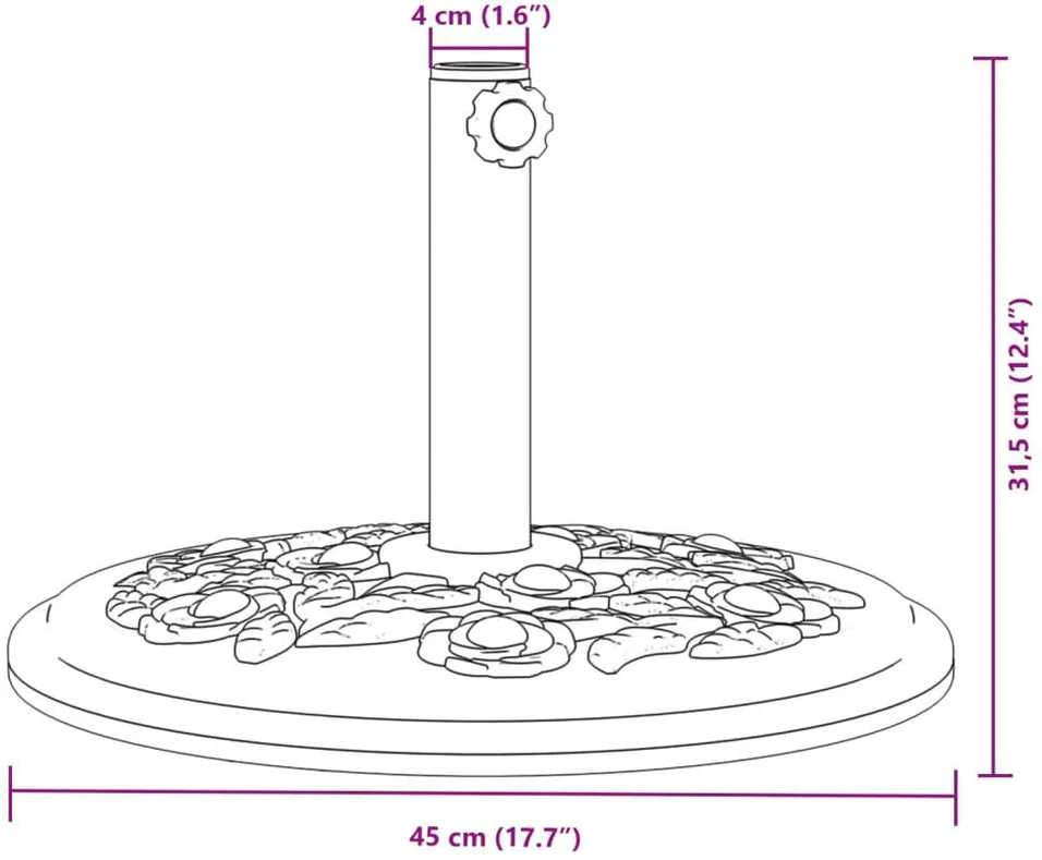 Skėčio nuo saulės pagrindas 38/48mm skersmens stulpams, 12kg