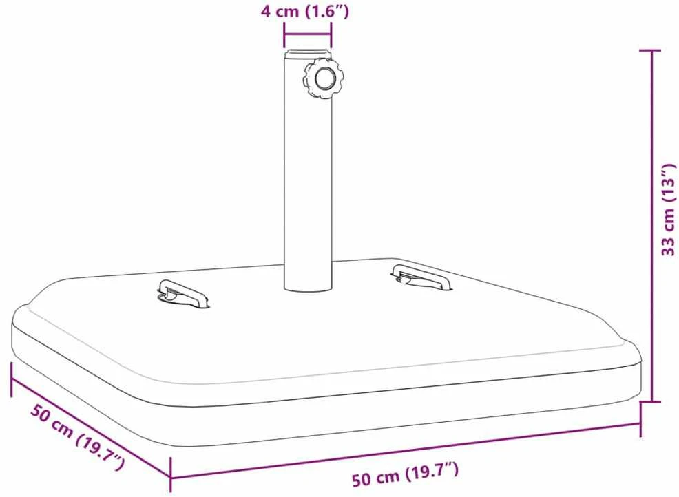 Skėčio nuo saulės pagrindas su rankenomis 38/48mm stulpams