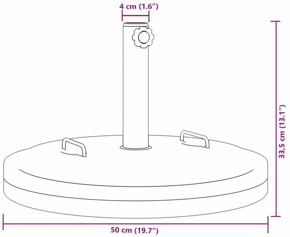 Skėčio nuo saulės pagrindas su rankenomis 38/48mm stulpams