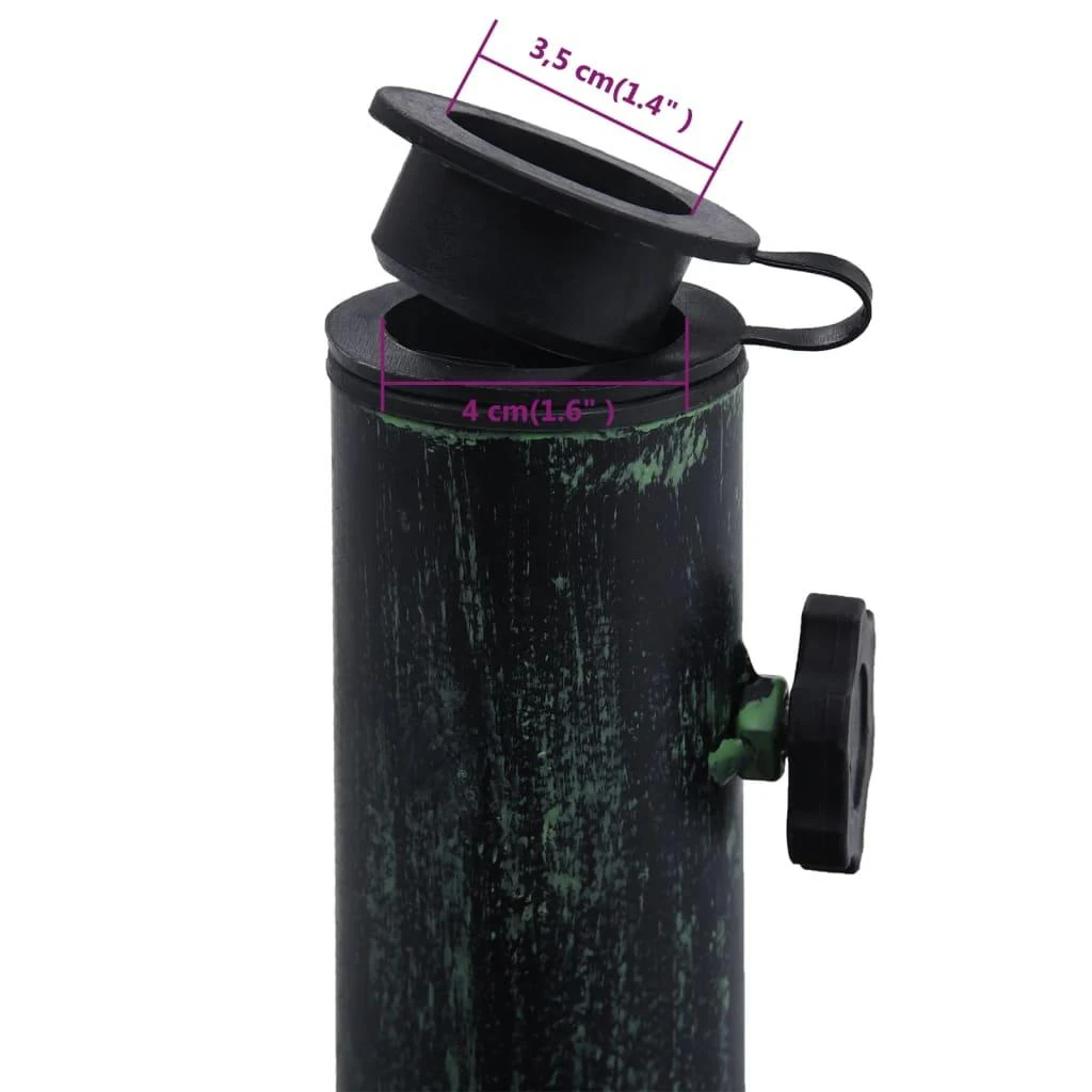 Skėčio pagrindas, žalios spalvos, 12kg, 49cm, ketus
