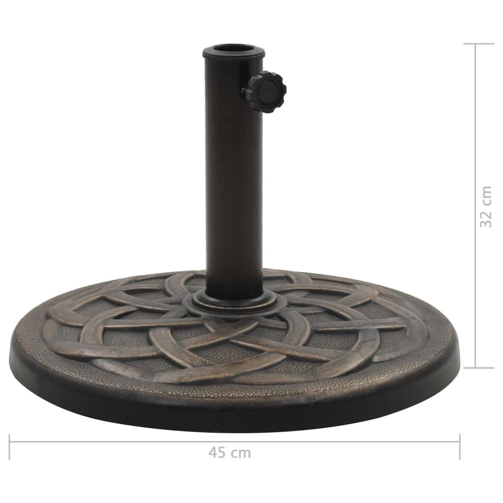 Skėčio stovas, bronzinis, sint. derva, 11 kg, apvalus