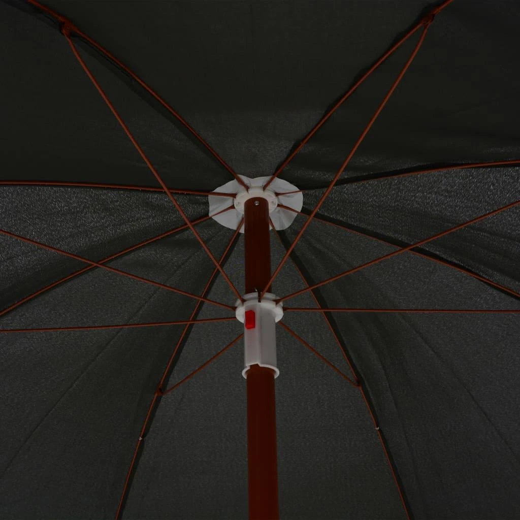 Sodo skėtis nuo saulės su plieniniu stulpu, antracito, 240cm