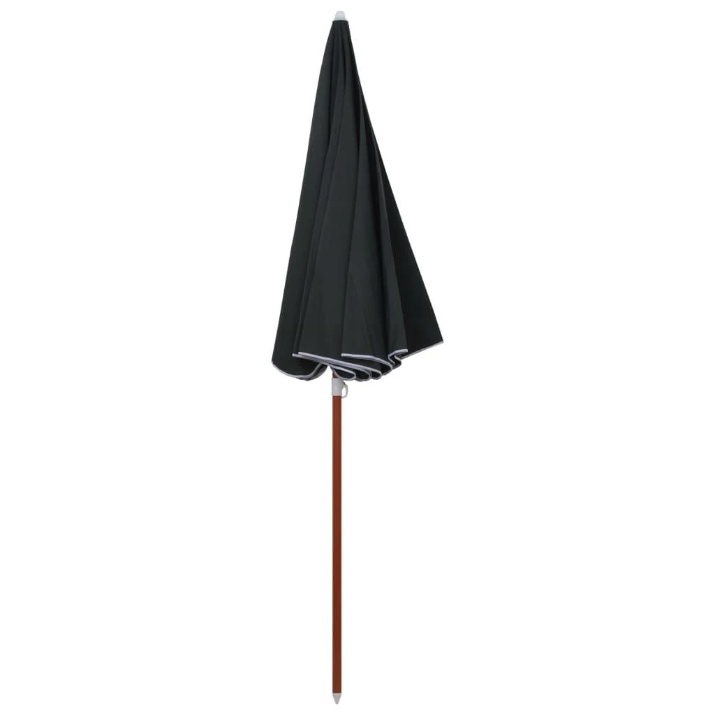 Sodo skėtis nuo saulės su plieniniu stulpu, antracito, 240cm