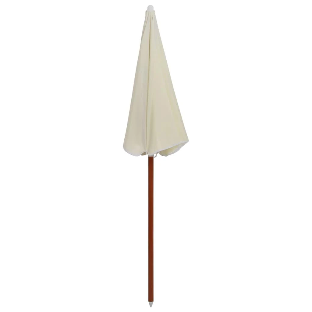 Sodo skėtis nuo saulės su plieniniu stulpu, smėlio, 180cm