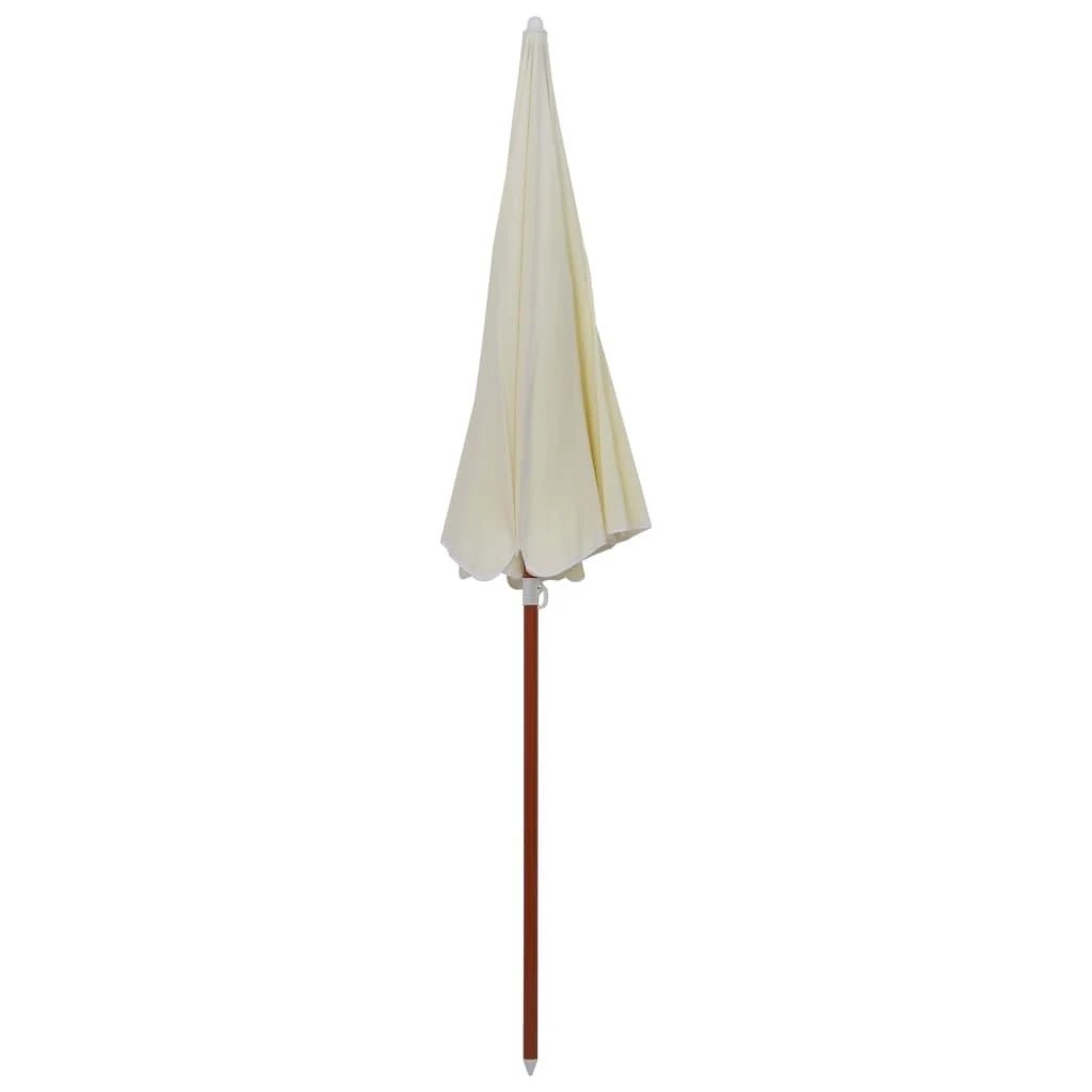Sodo skėtis nuo saulės su plieniniu stulpu, smėlio, 240cm
