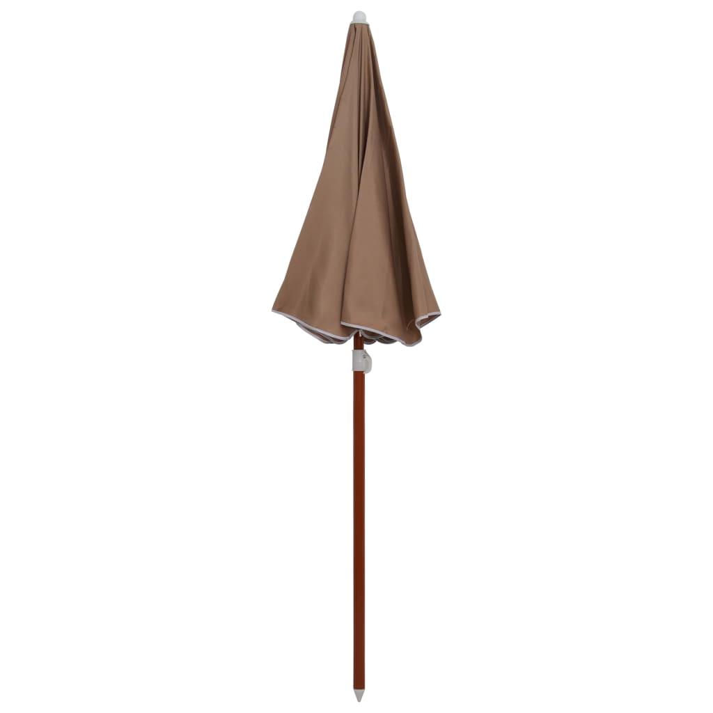 Sodo skėtis nuo saulės su plieniniu stulpu, taupe, 180cm