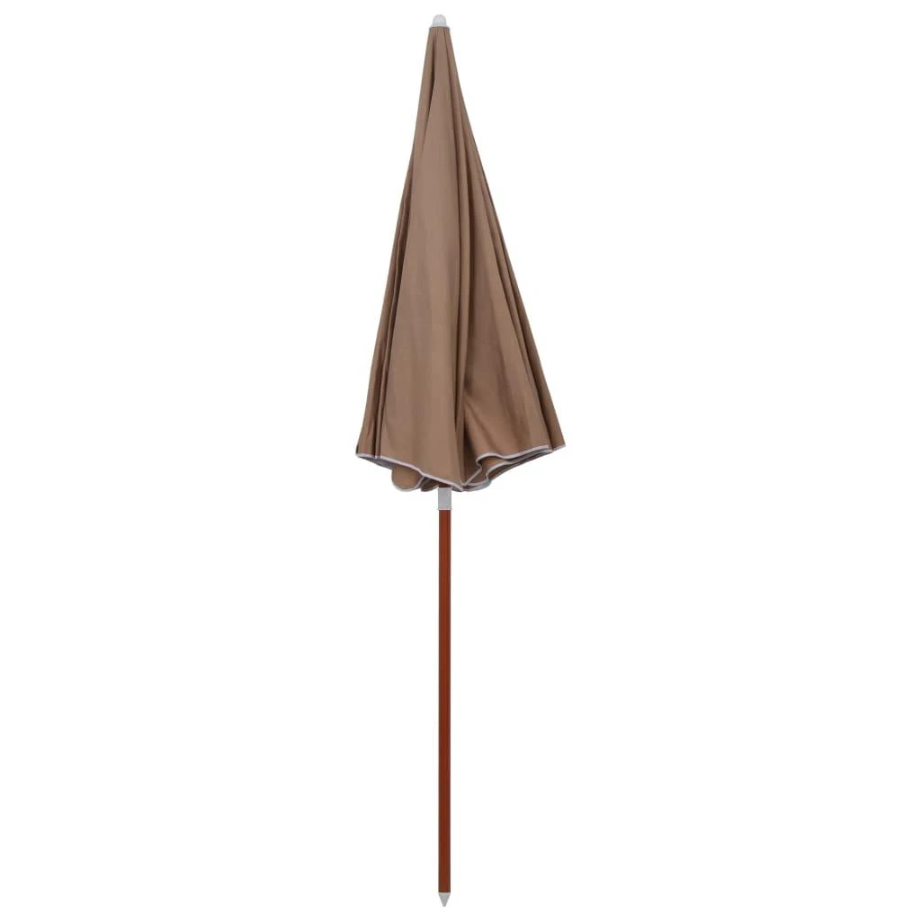 Sodo skėtis nuo saulės su plieniniu stulpu, taupe, 240cm