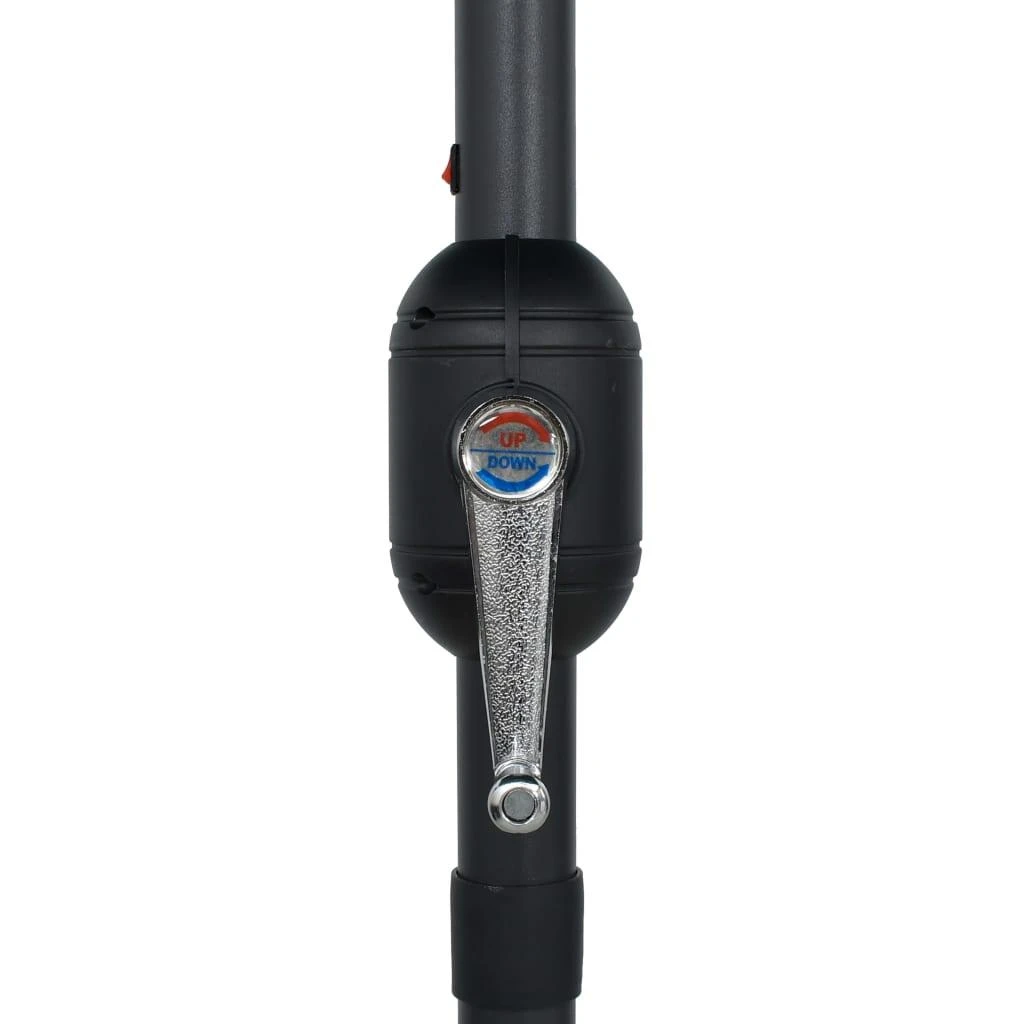 Sodo skėtis su LED ir aliuminio stulpu, smėlio baltas, 270cm
