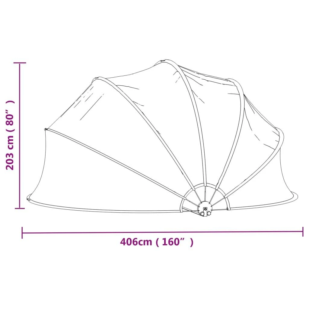 Skliautas baseinui, 406x203cm, PVC, apskritas
