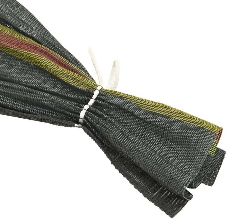 Smėlio maišai, 25vnt., tamsiai žali, 103x25cm, HDPE