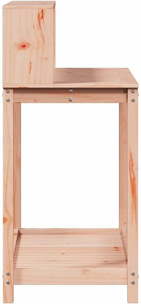 Sodinimo stalas su lentynomis, 108x50x109,5cm, douglas eglė