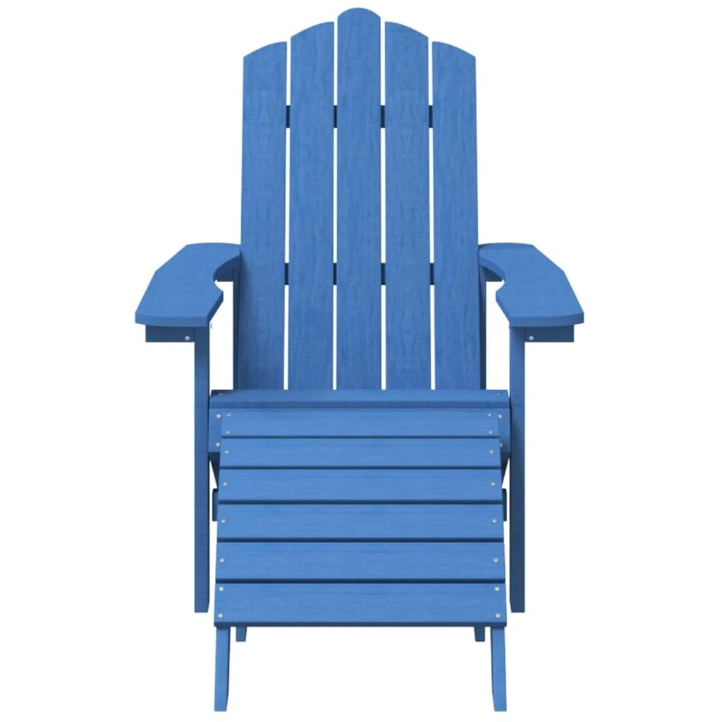 Sodo Adirondack kėdės su pakojomis ir staliuku, mėlynos, HDPE