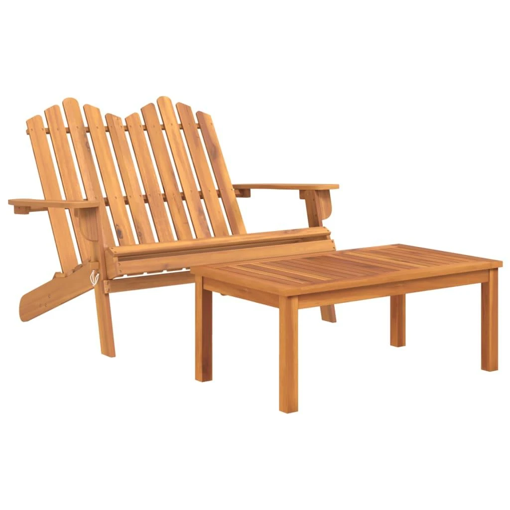 Lauko baldų komplektas Sodo adirondack komplektas, 2 dalių, akacijos medienos masyvas