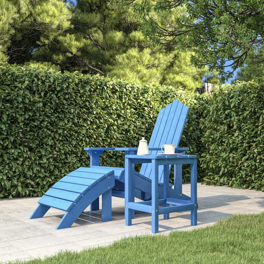 Sodo Adirondack staliukas, mėlynos spalvos, 38x38x46cm, HDPE
