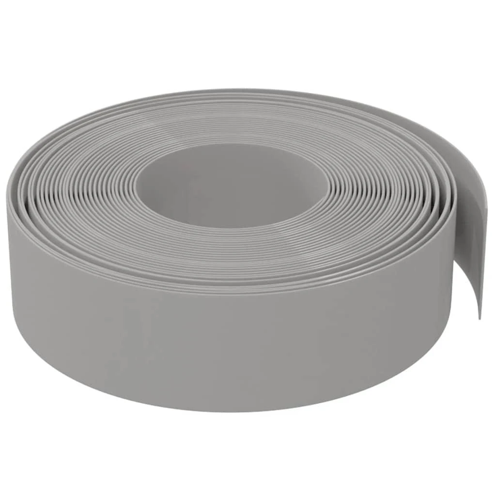 Sodo apvadas, pilkos spalvos, 10m, 15cm, polietilenas
