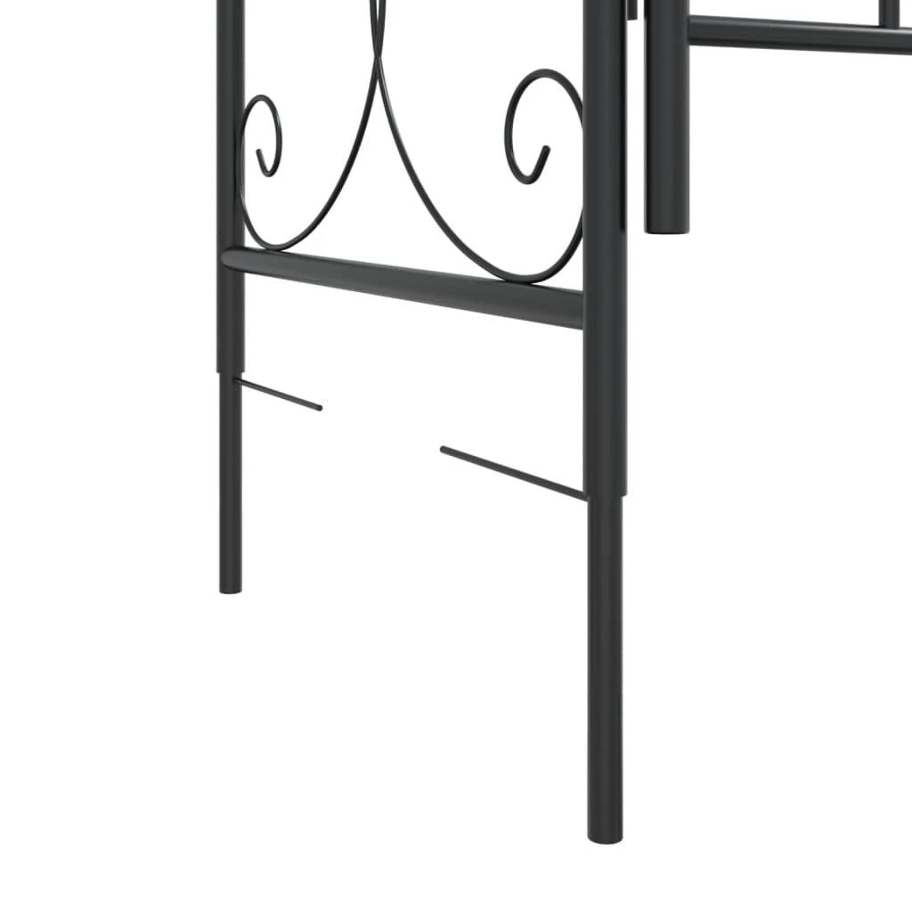 Sodo arka su varteliais, juodos spalvos, 108x45x235cm, plienas