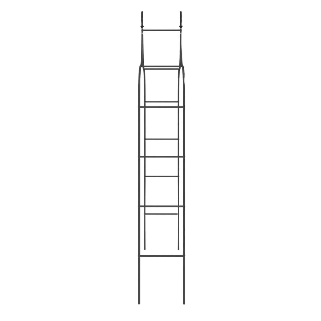 Sodo arkos, 2vnt., juodos spalvos, 120x38x260cm, plienas