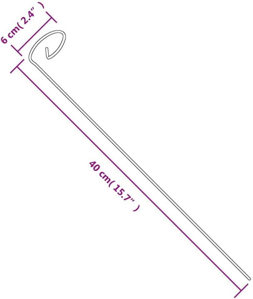 Sodo augalų kuoliukai, 20vnt., tamsiai žalios, 40cm, plienas