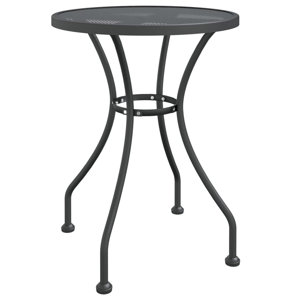 Lauko baldų komplektas Sodo baldų komplektas, 3 dalių, antracito, išplėstas metalas